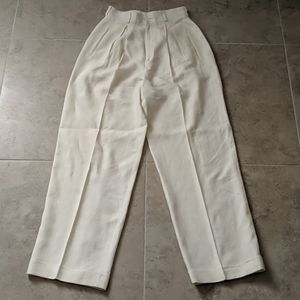 VTG Calvin Klein Cream Pleated Pants - sz. XXS